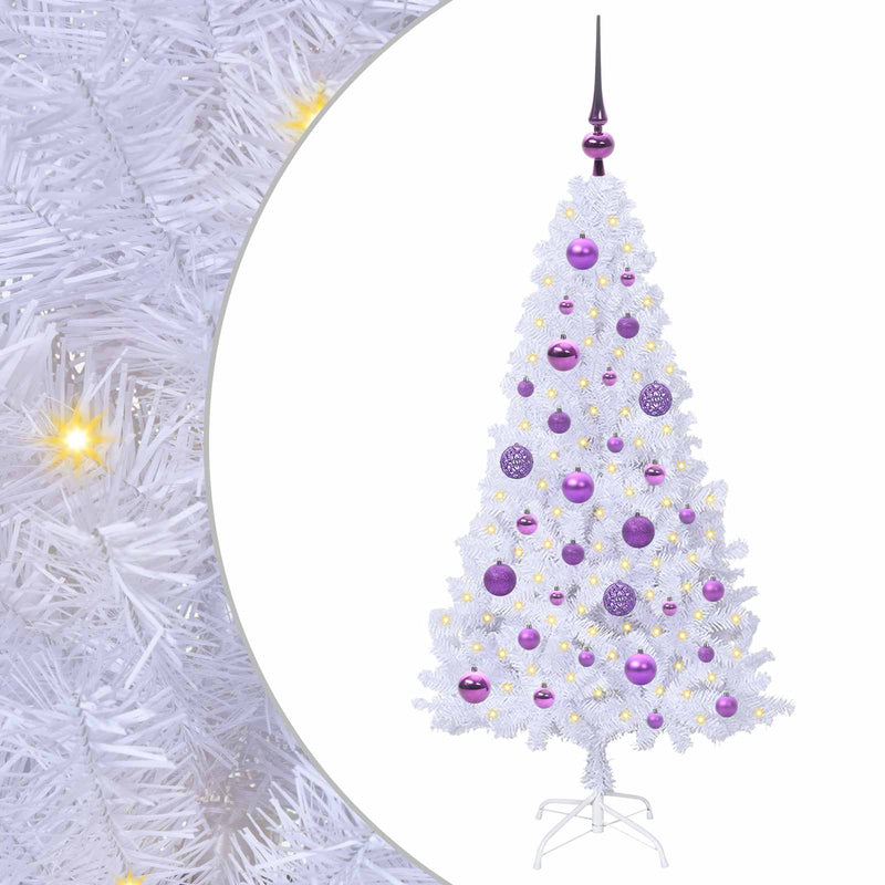 ギャラリービューアに画像をロードする, Vidaxl kunstkerstboom met 150 led wit 120 cm pvc en staal
