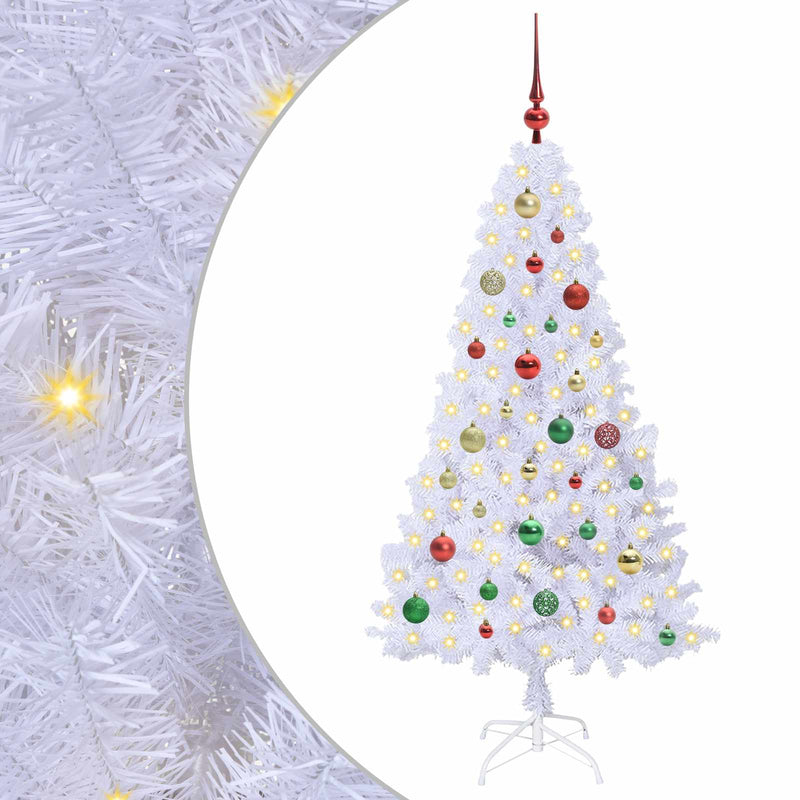 Chargez l'image dans la visionneuse de la galerie, Vidaxl kunstkerstboom met 150 led wit 150 cm pvc en staal