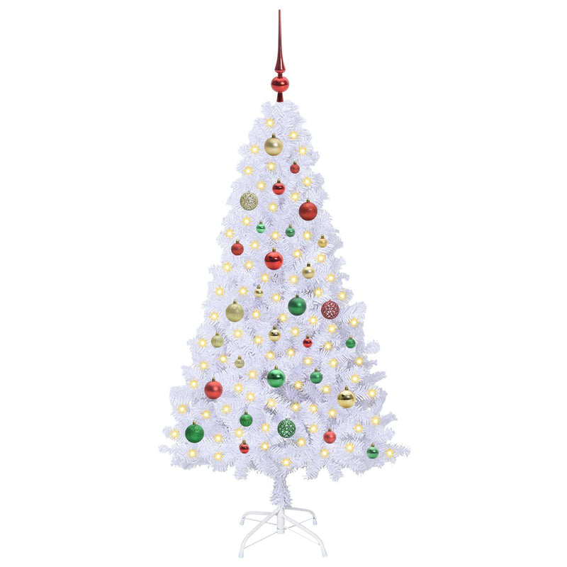 Chargez l'image dans la visionneuse de la galerie, Vidaxl kunstkerstboom met 150 led wit 150 cm pvc en staal