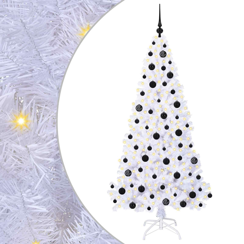 ギャラリービューアに画像をロードする, Vidaxl kunstkerstboom met 300 led wit 180 cm pvc en staal