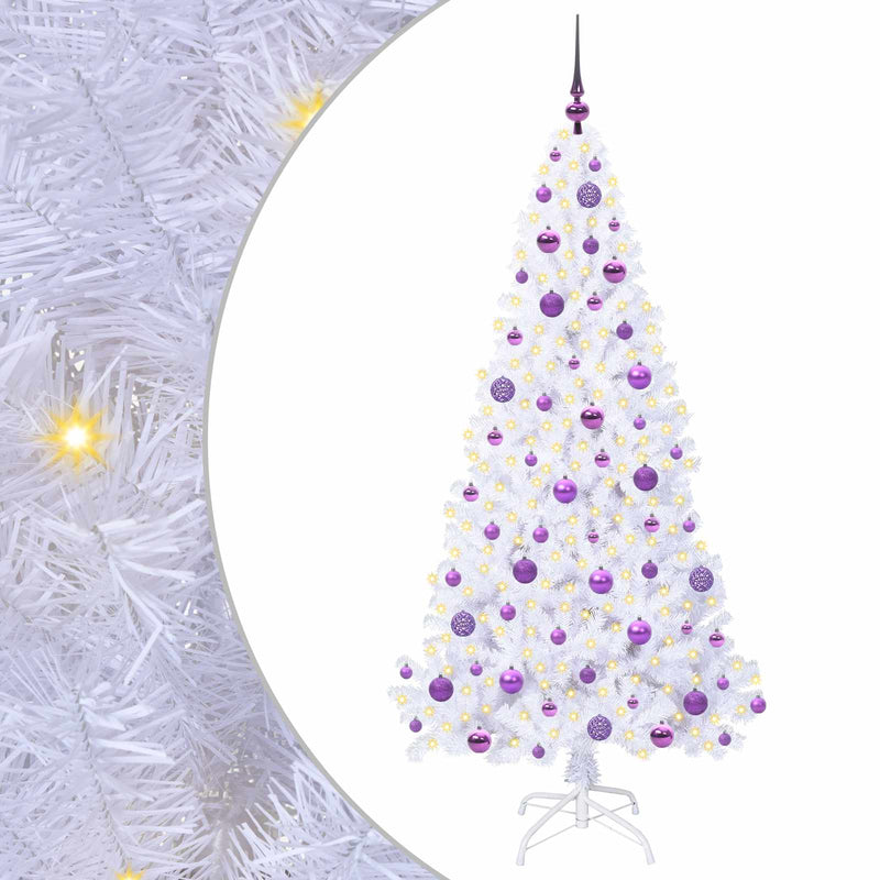 ギャラリービューアに画像をロードする, Vidaxl kunstkerstboom met 300 led wit 180 cm pvc en staal