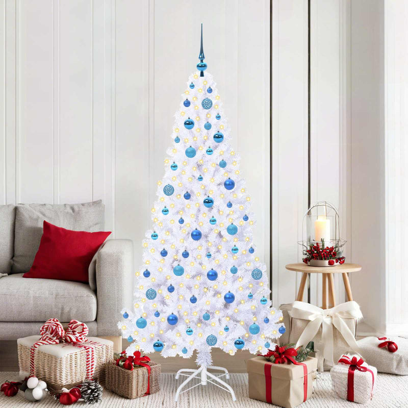 ギャラリービューアに画像をロードする, Vidaxl kunstkerstboom met 300 led wit 180 cm pvc en staal