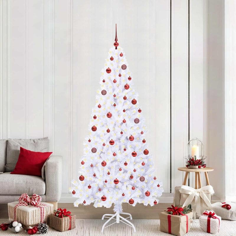 Chargez l'image dans la visionneuse de la galerie, Vidaxl kunstkerstboom met 300 led wit 210 cm pvc en staal