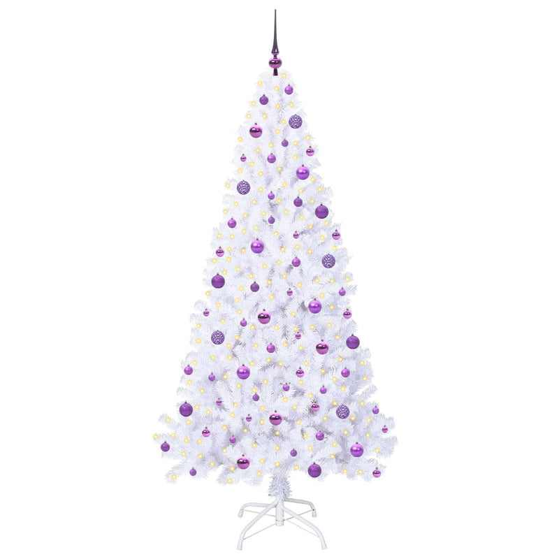 ギャラリービューアに画像をロードする, Vidaxl kunstkerstboom met 300 led wit 210 cm pvc en staal