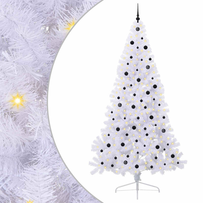 Chargez l'image dans la visionneuse de la galerie, Vidaxl kunstkerstboom met 300 led wit 240 cm pvc en staal