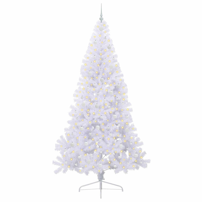 Chargez l'image dans la visionneuse de la galerie, Vidaxl kunstkerstboom met 300 led wit 240 cm pvc en staal