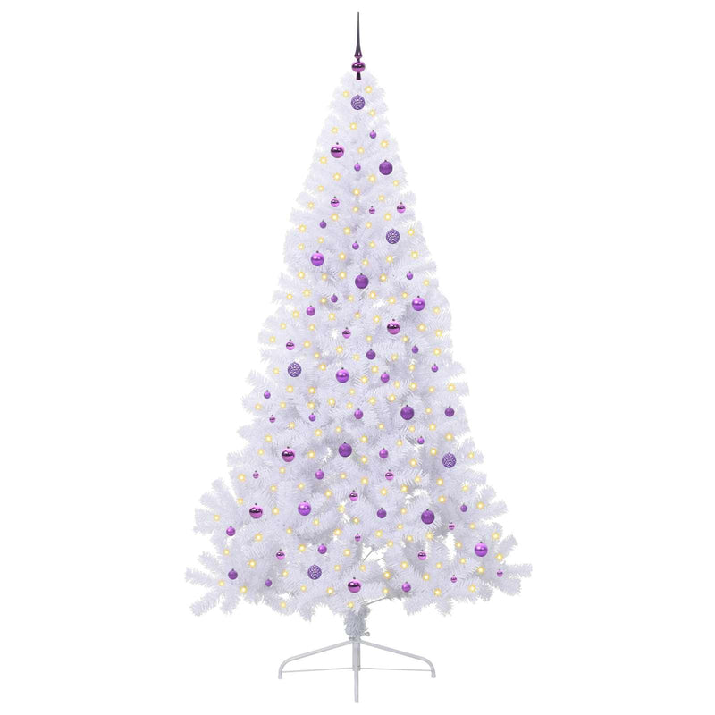 Chargez l'image dans la visionneuse de la galerie, Vidaxl kunstkerstboom met 300 led wit 240 cm pvc en staal