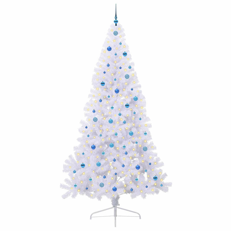 Chargez l'image dans la visionneuse de la galerie, Vidaxl kunstkerstboom met 300 led wit 240 cm pvc en staal