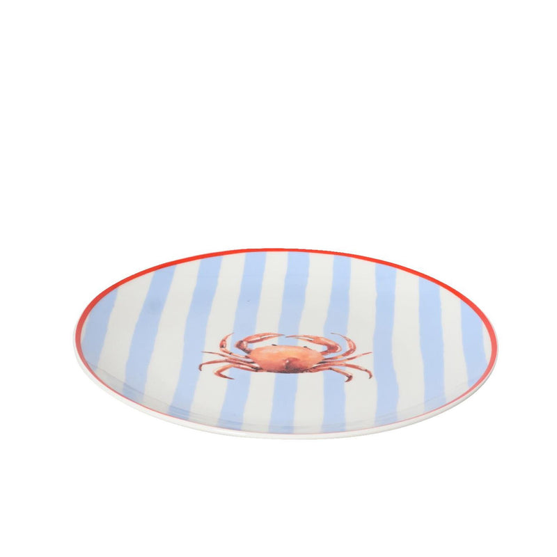 Afbeelding laden in galerijviewer, Decoris ontbijtbord krab porselein ã˜19,4xh2cm