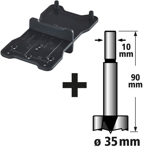 Cargue la imagen en el visor de la galería, Wolfcraft - scharnierboor 35mm - forstnerboor - forstnerborenset - cilinderboor - 8728000