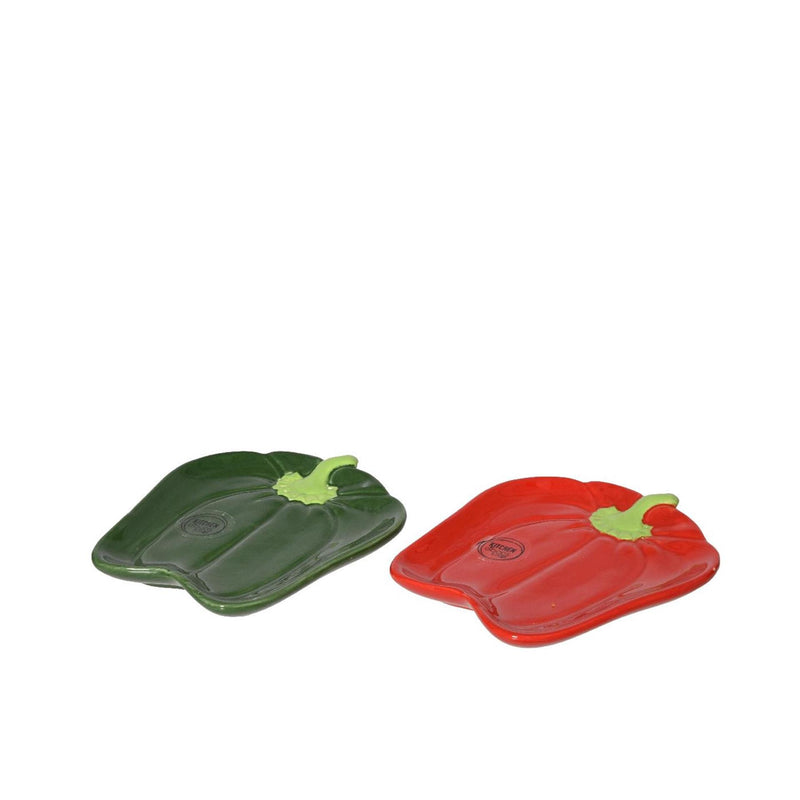 Afbeelding laden in galerijviewer, Decoris bord paprika dolomiet 16x13x2cm 2 assorti