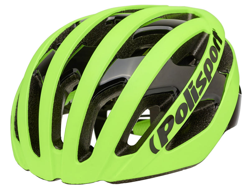 Load image into Gallery viewer, Polisport light pro fietshelm l 58-62cm fluo geel zwart