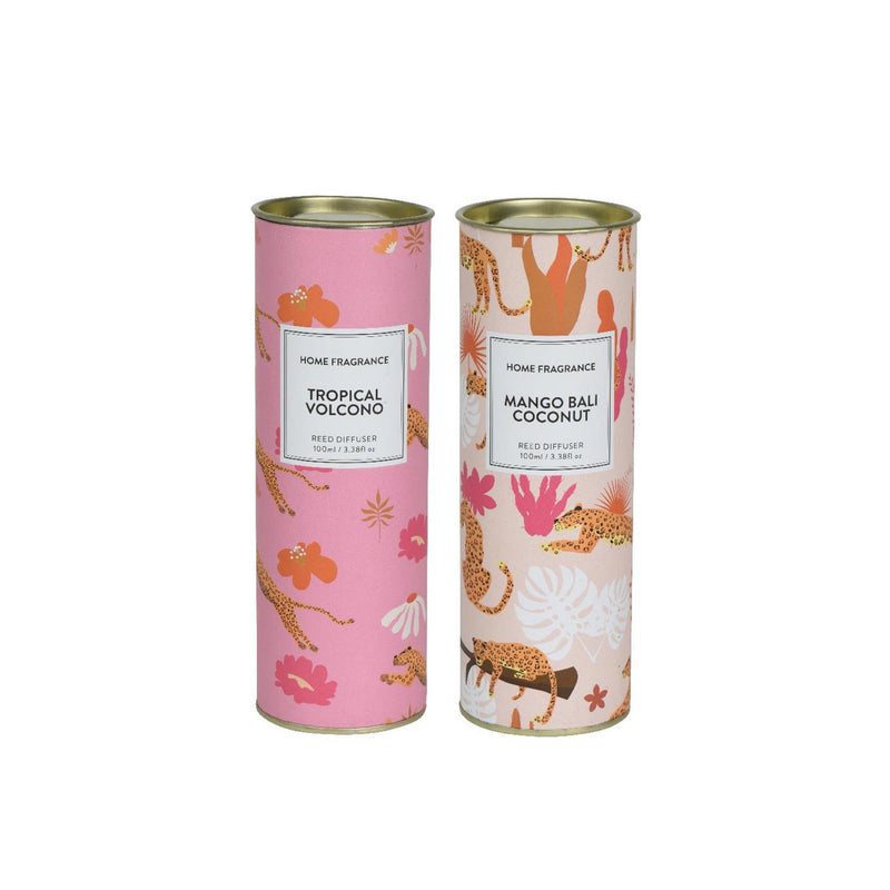 Laden Sie das Bild in Galerie -Viewer, Decoris diffuser glas in koker 100ml ã˜6,5xh18,5cm 2 assorti
