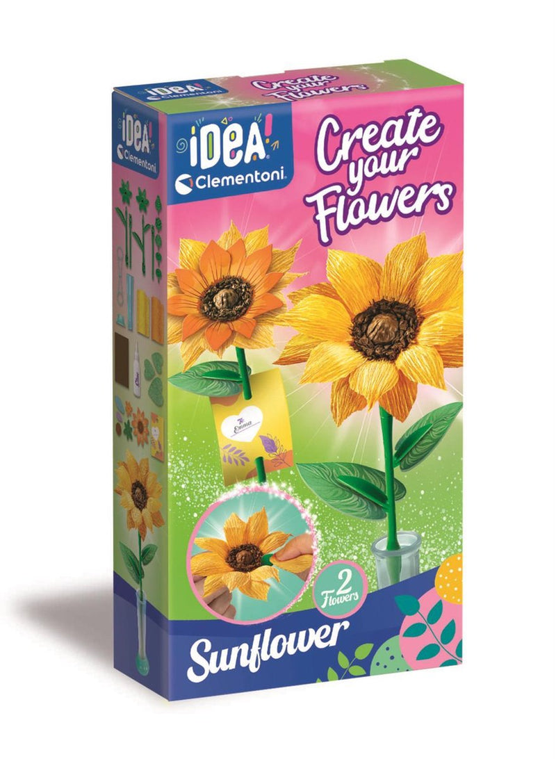 Afbeelding laden in galerijviewer, Clementoni idea maak je eigen bloemen - zonnebloem