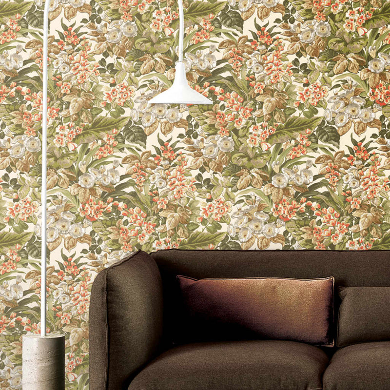 Load image into Gallery viewer, Dutch wallcoverings behang floral groen