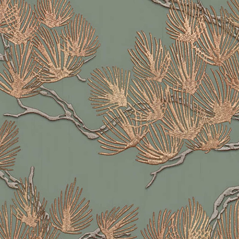 Load image into Gallery viewer, Dutch wallcoverings behang pine tree groen