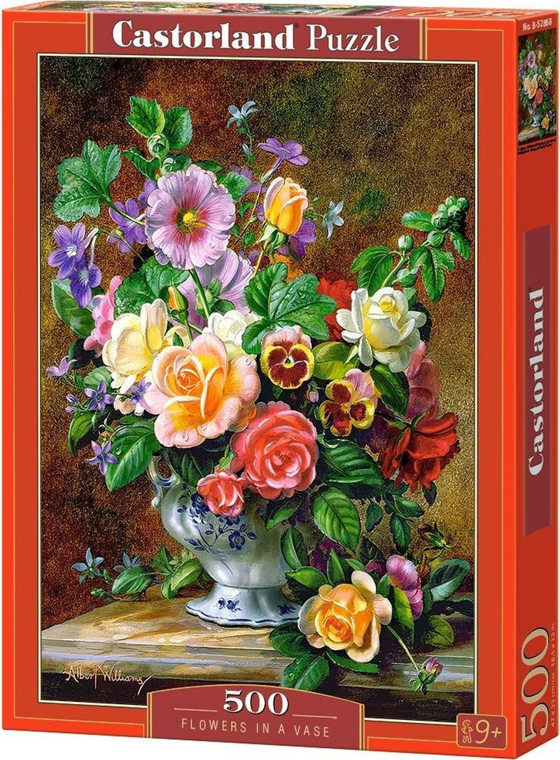 Afbeelding laden in galerijviewer, Castorland legpuzzel flowers in a vase, 500st.