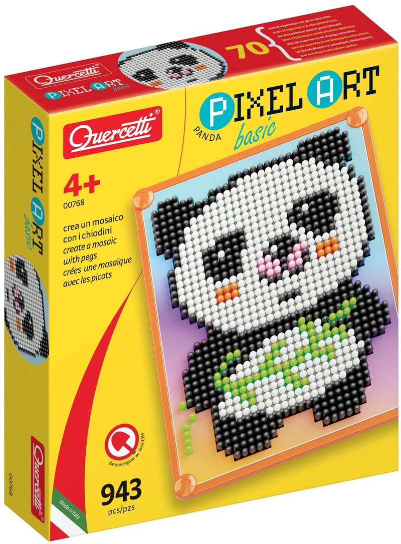 Afbeelding laden in galerijviewer, Quercetti pixel art mozaïek speelgoed panda 946dlg - creatief speelgoed.