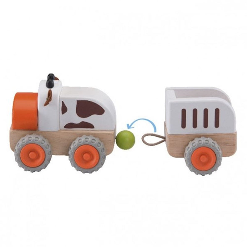 Chargez l'image dans la visionneuse de la galerie, Wonderworld koe tractor met aanhanger+1