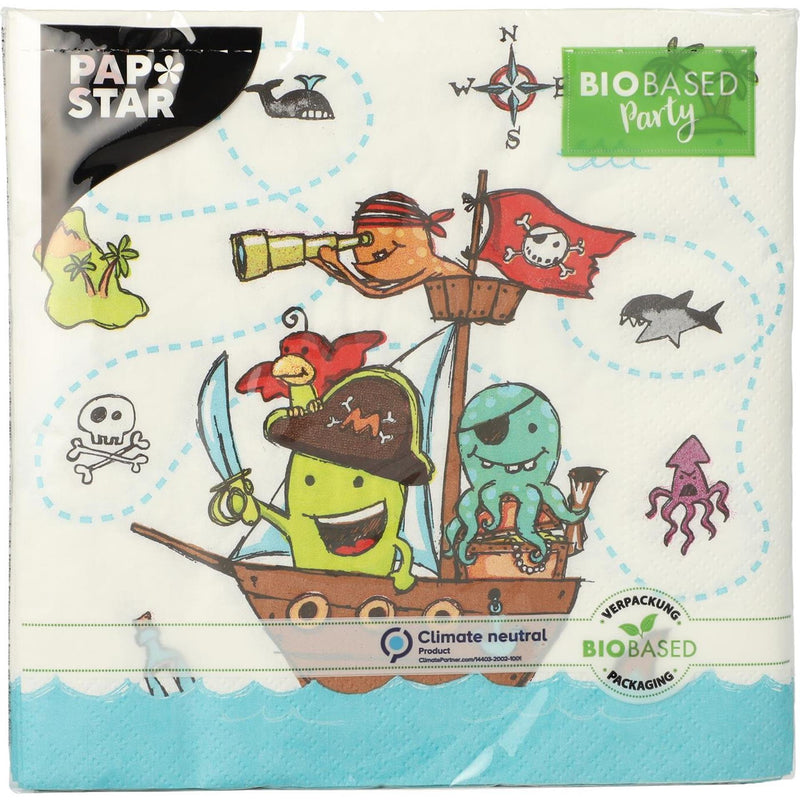 Laden Sie das Bild in Galerie -Viewer, Papstar servetten pirate crew 3-laags 33x33cm