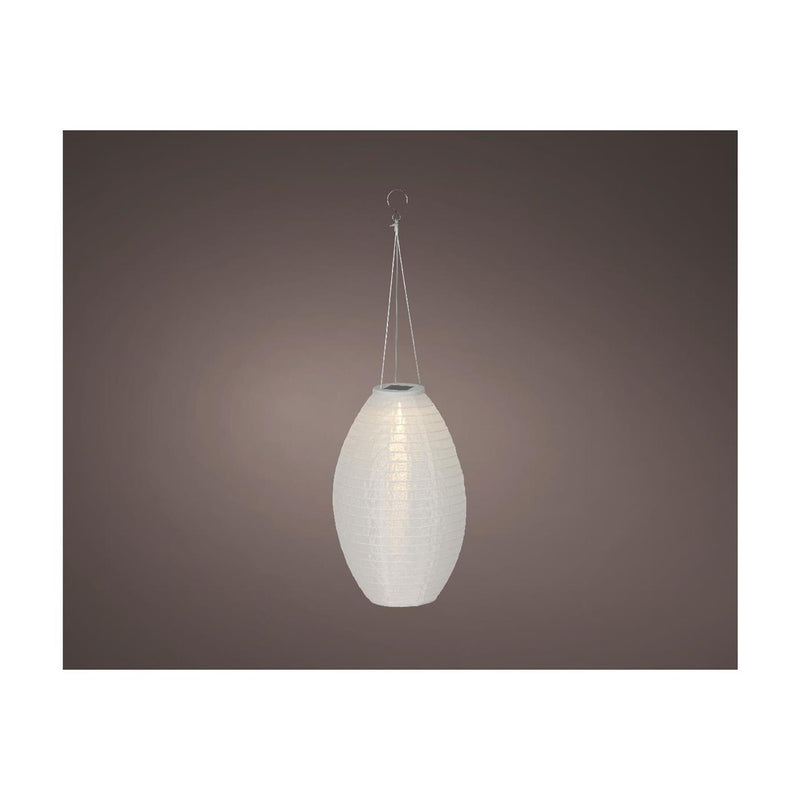 Chargez l'image dans la visionneuse de la galerie, Lumineo solar lantaarn wit nylon ã˜22xh33cm