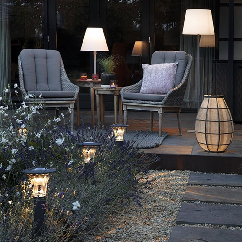 Afbeelding laden in galerijviewer, Lumineo led solar tuinsteker set a 2st. 49x17cm warmwit