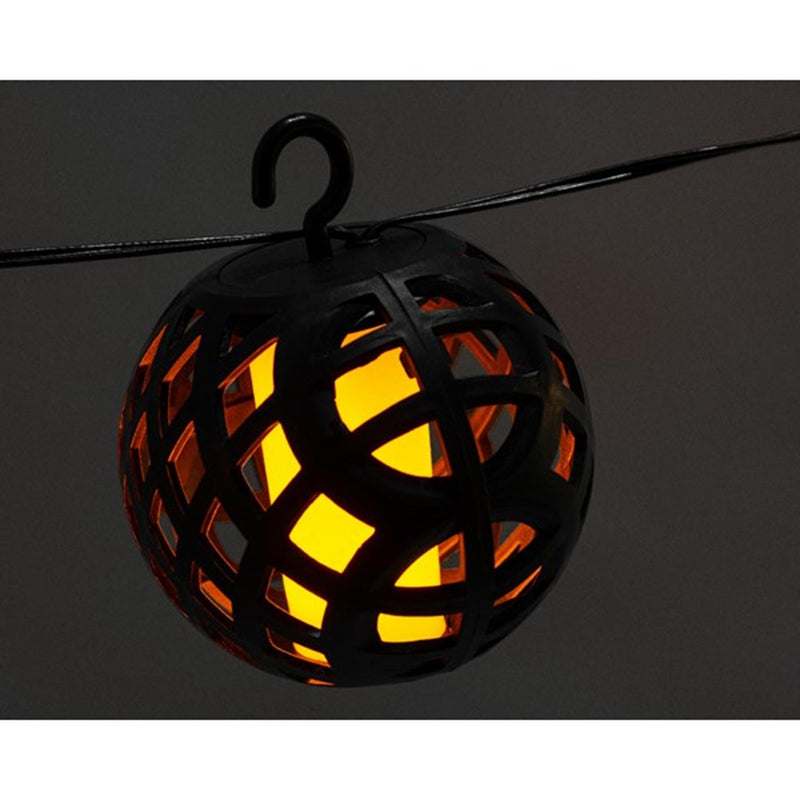 Laden Sie das Bild in Galerie -Viewer, Lumineo led solar strengverlichting l175cm 8 x 10led kleur met vlamverlichting