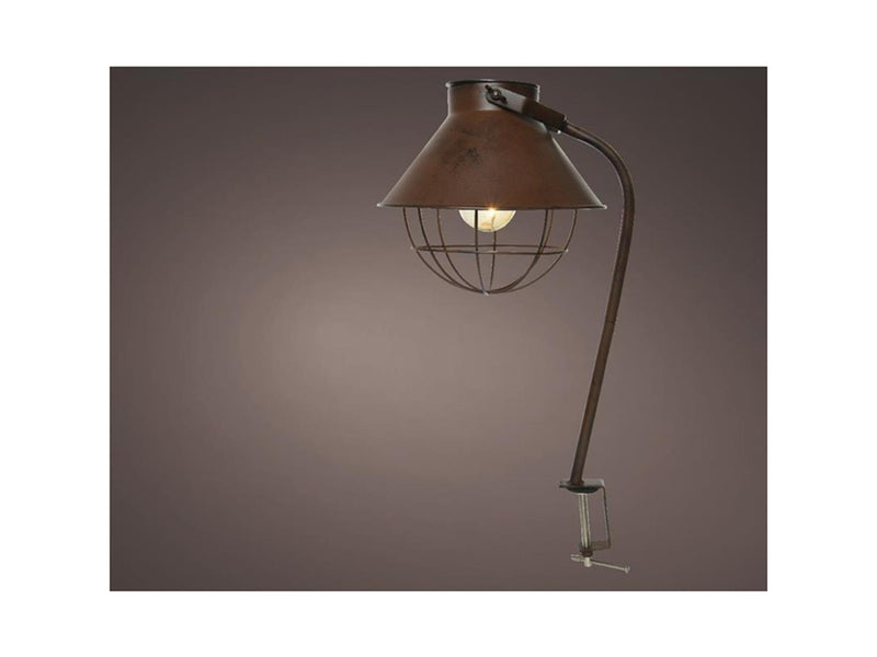 Afbeelding laden in galerijviewer, Lumineo led balkonverlichting metaal ã˜22-h47.5cm op batterij met 6 uurs timer bruin