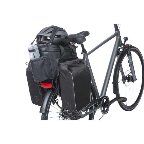 Afbeelding laden in galerijviewer, Basil gepäckträgertasche miles xl pro trunkbag miles xl pro mik 2.0 black orange