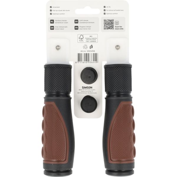 Cargue la imagen en el visor de la galería, Simson handvatten lifestyle donkerbruin-zwart