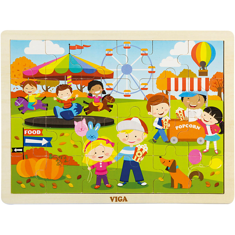Afbeelding laden in galerijviewer, Https: www.cchobby.nl viga-seizoenen-viga-houten-puzzel-de-seizoenen-herfst-afm-30x22-5-cm-24-delen-1-stuk