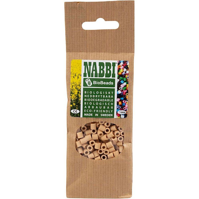 Load image into Gallery viewer, Creativ company https: www.cchobby.nl biobeads-van-nabbi-afm-5x5-mm-gatgrootte-2-5-mm-medium-creme-1000-stuk-1-doos
