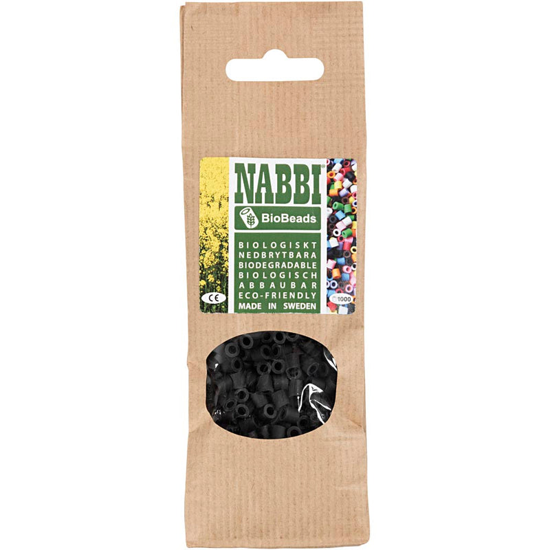 Load image into Gallery viewer, Creativ company https: www.cchobby.nl biobeads-van-nabbi-afm-5x5-mm-gatgrootte-2-5-mm-medium-zwart-1000-stuk-1-doos