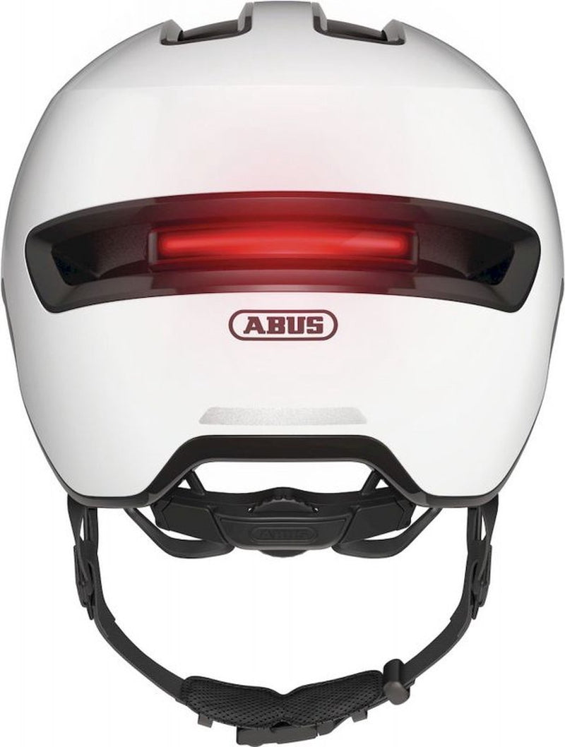 Afbeelding laden in galerijviewer, Abus fietshelm hud-y ace shiny white s - 51-55 cm - wit - geschikt voor gebruik op elektrische fietsen - stadsfietsen - 400 g