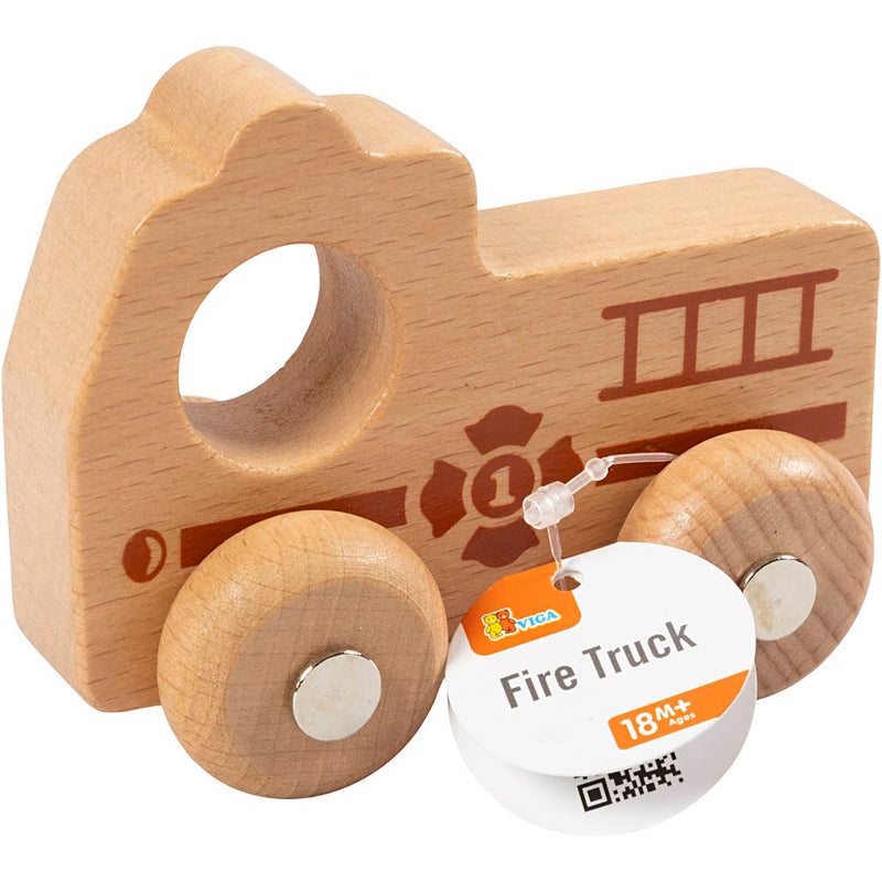 Afbeelding laden in galerijviewer, Https: www.cchobby.nl viga-houten-auto-brandweerwagen-h-4-3-cm-l-9-cm-b-7-5-cm-1-stuk