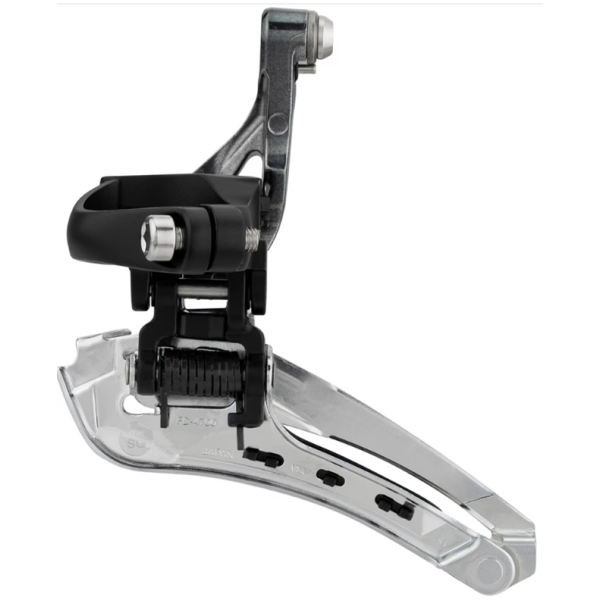 Load image into Gallery viewer, Shimano voorderailleur 2 x 10 speed tiagra fd-4700 ø28,6 - ø31,8 mm klem down-pull 61-66° - 46-53t - zwart zilver