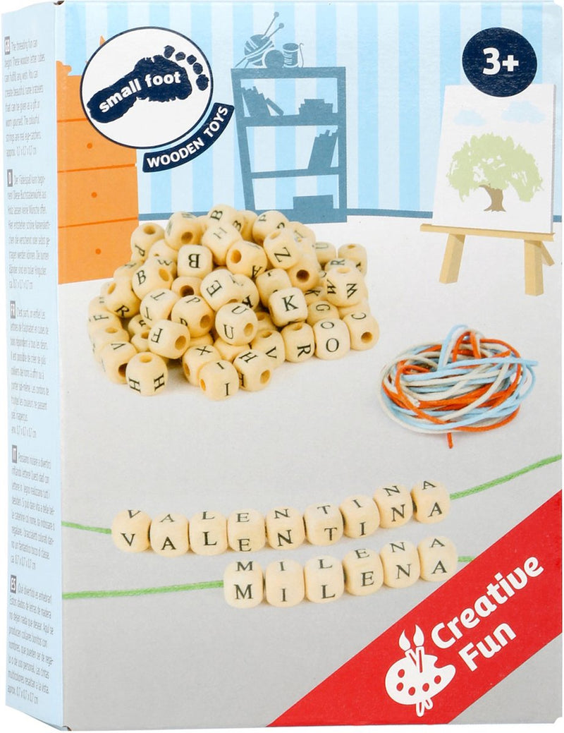 Afbeelding laden in galerijviewer, Small foot houten letterkralen armbandjes maken, 300 kralen