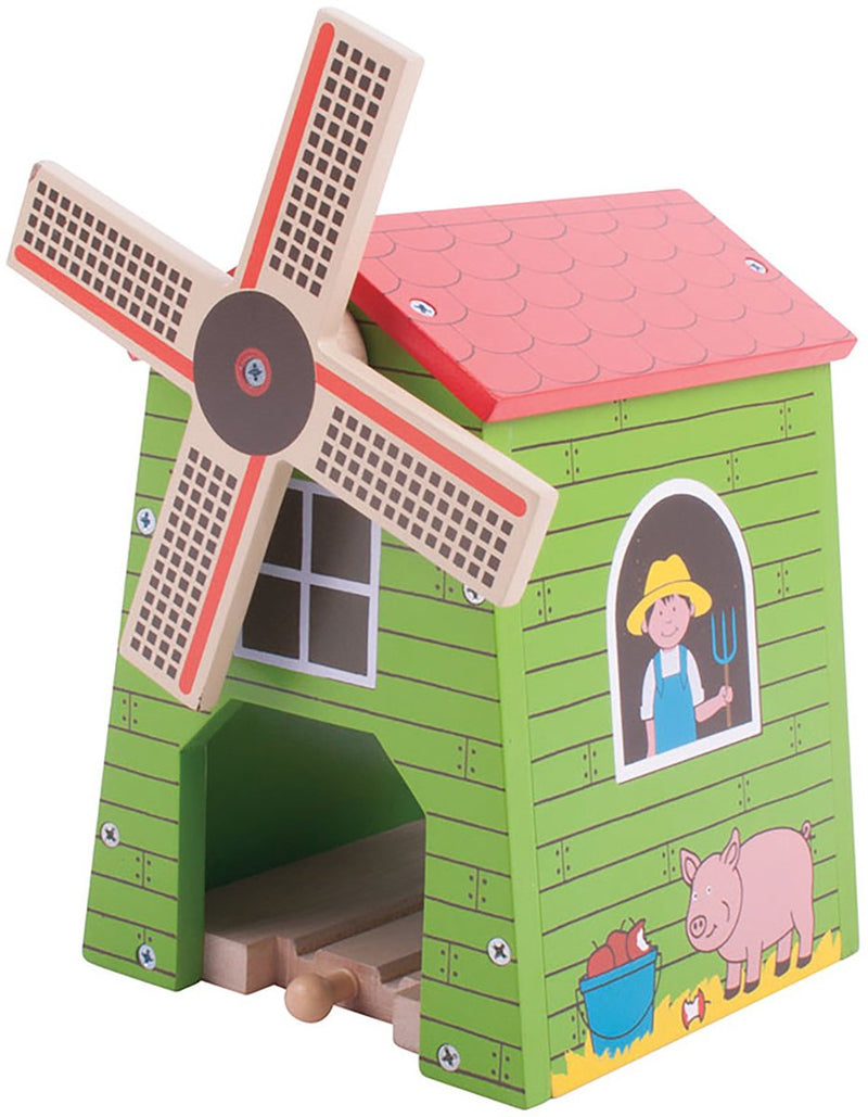 ギャラリービューアに画像をロードする, Bigjigs houten treinbaan windmolen