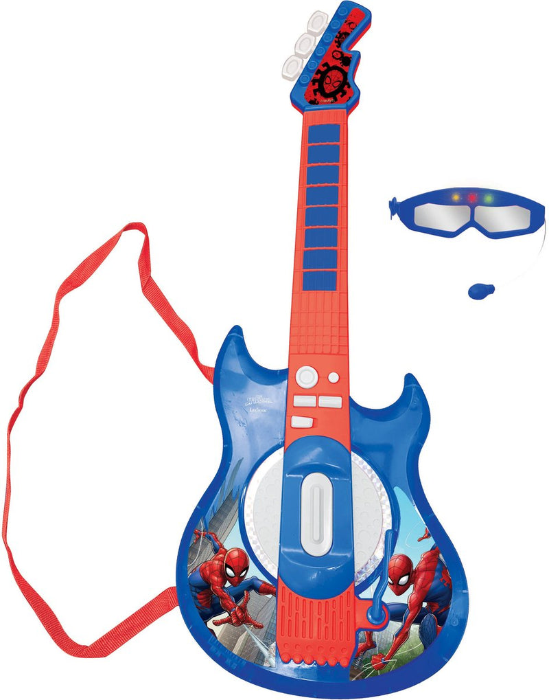 ギャラリービューアに画像をロードする, Spider-man elektrische gitaar met brilmicrofoon