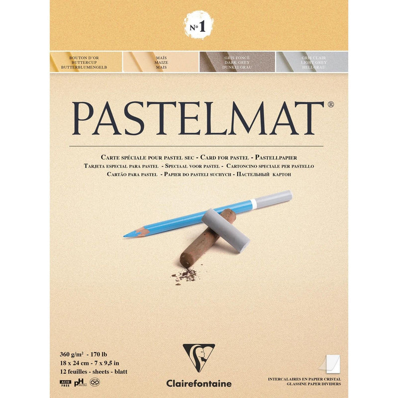 Load image into Gallery viewer, Clairefontaine • pastelmat papier nr1 360g 18x24 cm assorti 12x