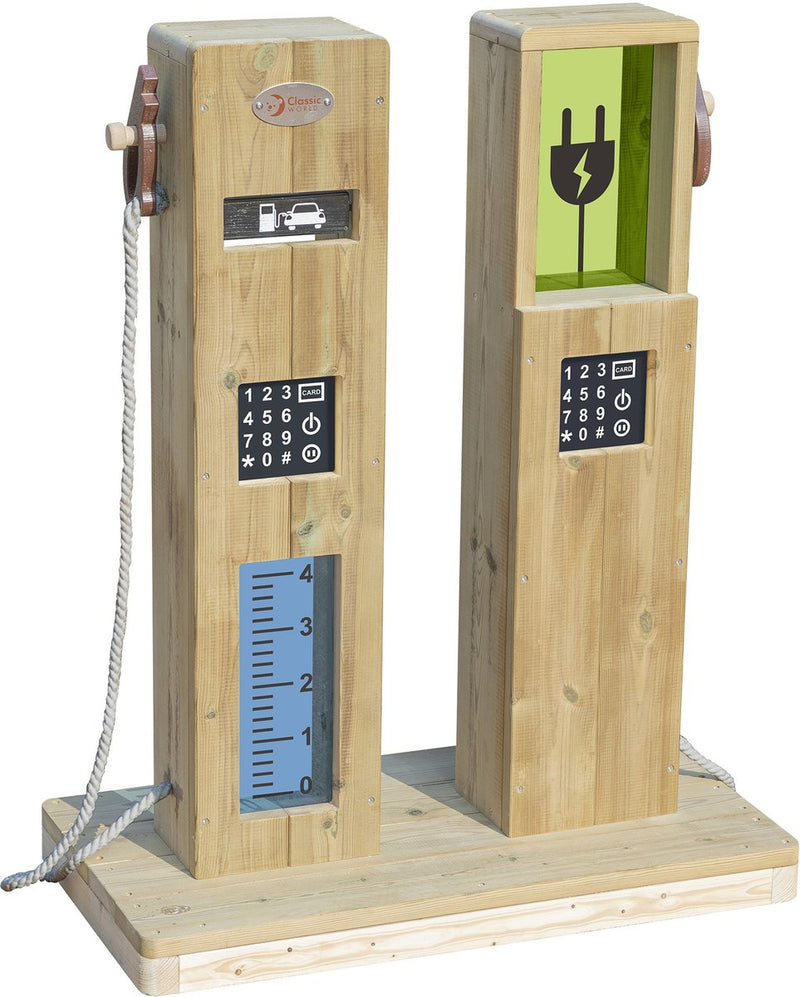 Laden Sie das Bild in Galerie -Viewer, Lobbes speelgoed bv classic world houten outdoor speel tankstation