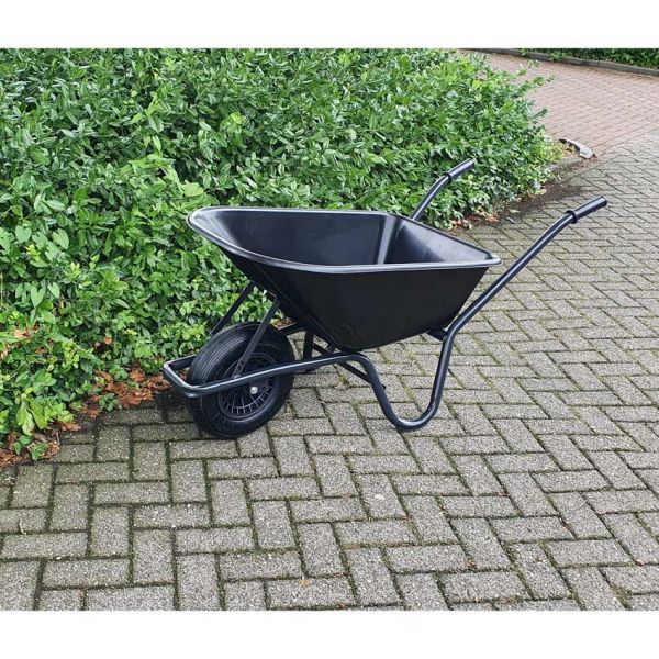 Afbeelding laden in galerijviewer, Kruiwagen kunststof zwarte bak 85 liter hq.