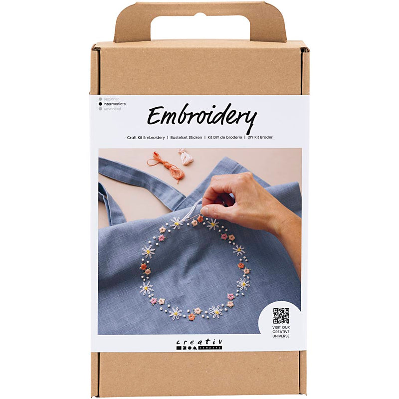 Load image into Gallery viewer, Creativ company https: www.cchobby.nl hobbyset-borduurwerk-draagtas-pigeon-blue-1-doos