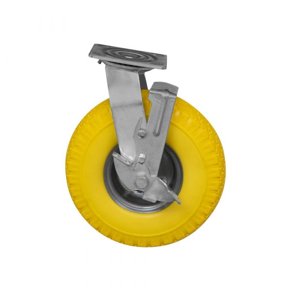 Load image into Gallery viewer, Zwenkwiel + rem 300x4 anti-lek wiel pu