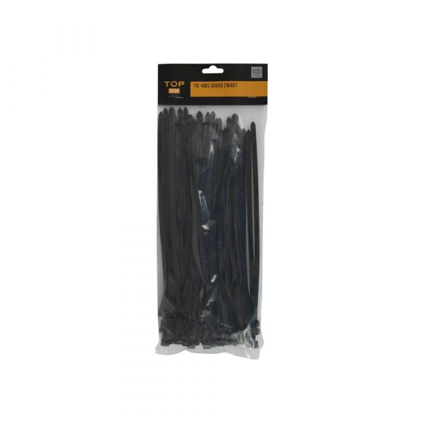 Load image into Gallery viewer, Topgear tiewraps kabelbinders 300x8, 100 stuks zwart