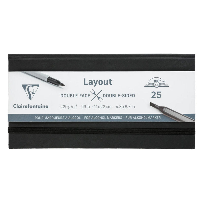 Load image into Gallery viewer, Clairefontaine • layout alcohol markers boek 220g 11x22cm 25x