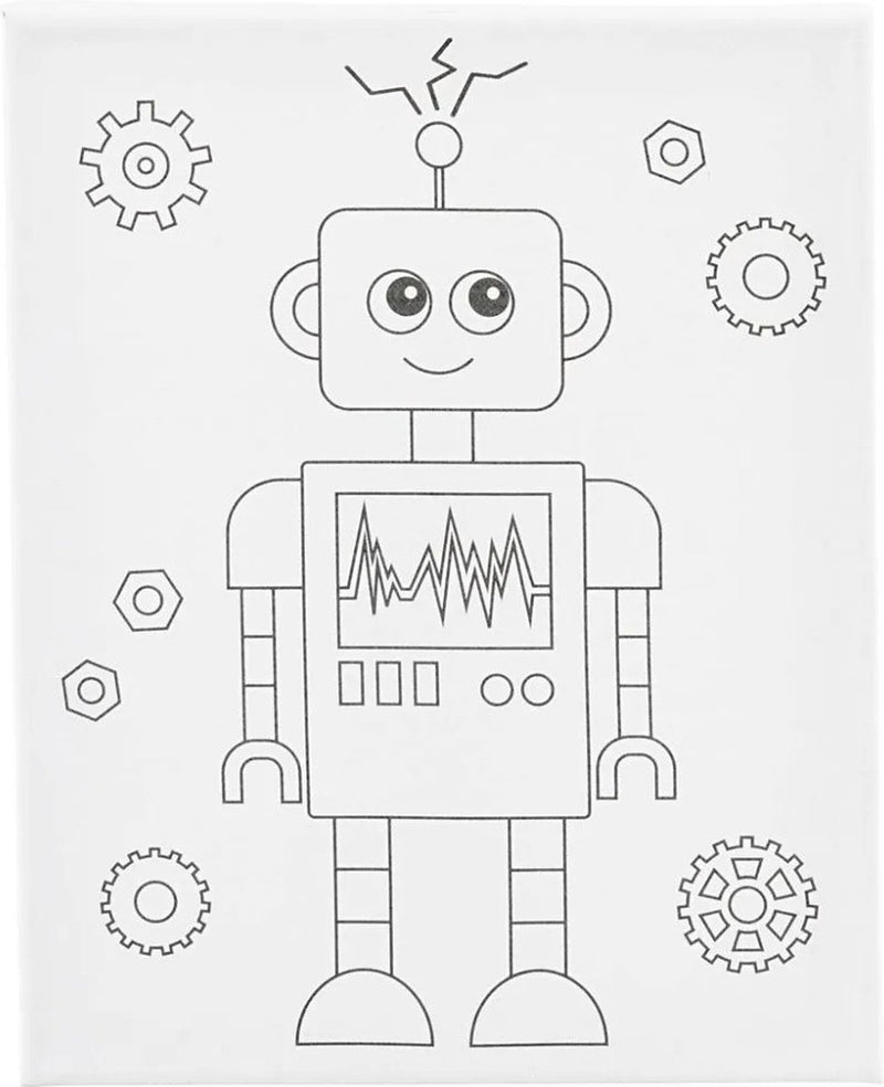 Chargez l'image dans la visionneuse de la galerie, Creativ company schildercanvas met print robot - 24x30cm