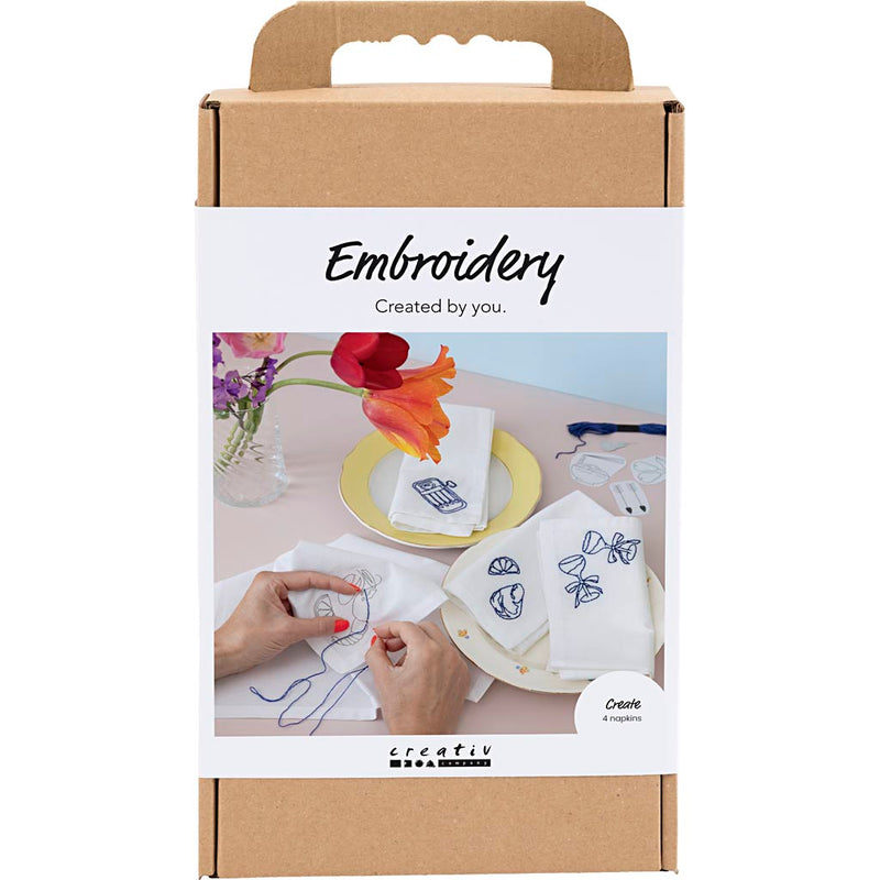Load image into Gallery viewer, Creativ company https: www.cchobby.nl hobbyset-borduurwerk-servetten-off-white-1-doos