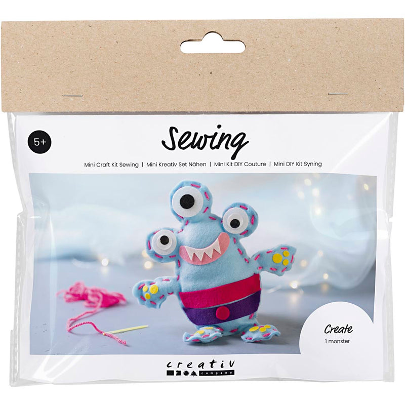 Load image into Gallery viewer, Creativ company https: www.cchobby.nl mini-hobbyset-naaien-viltmonster-diverse-kleuren-1-doos