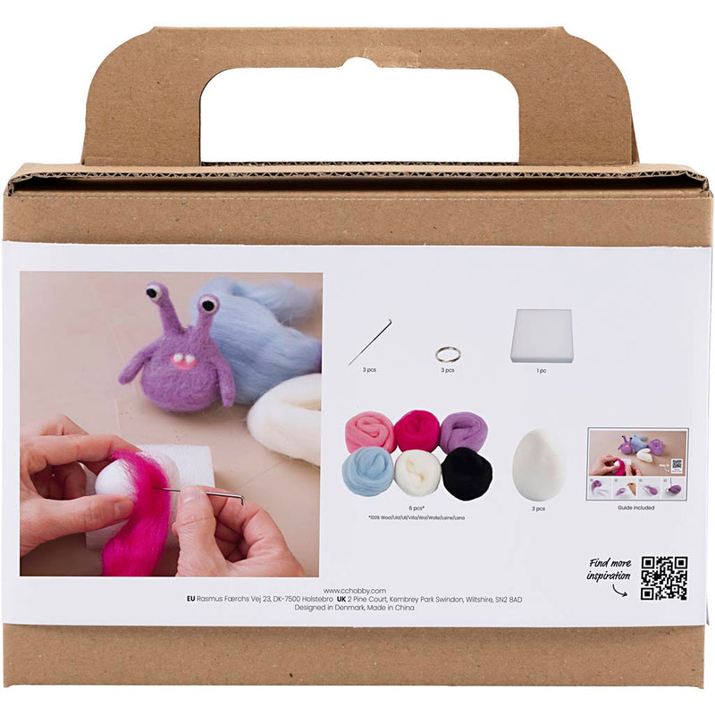 Load image into Gallery viewer, Creativ company https: www.cchobby.nl mini-hobbyset-naaldvilten-monster-diverse-kleuren-1-doos